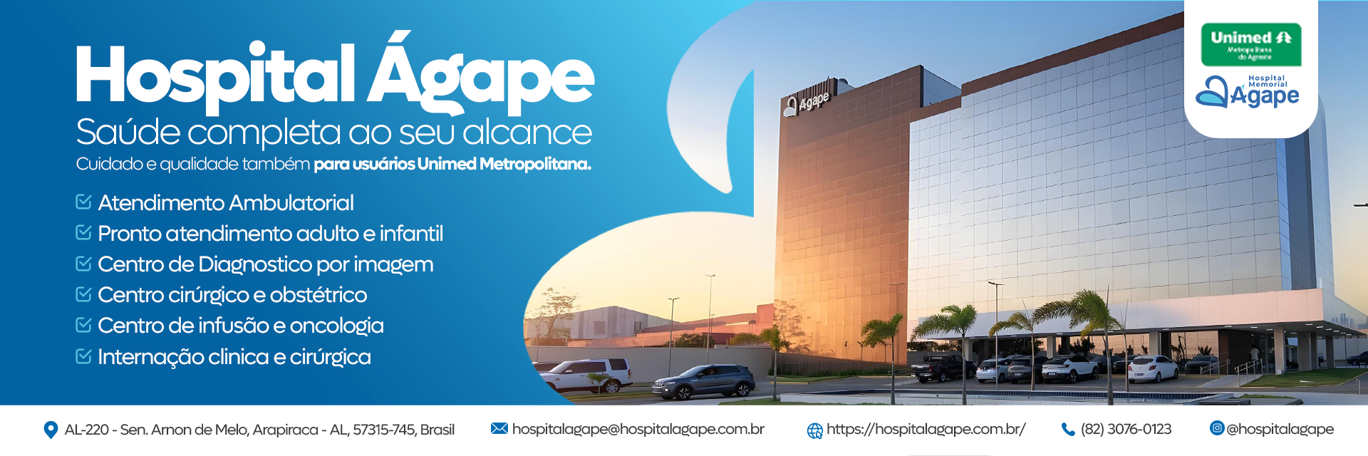 Hospital Ágape: Saúde completa ao seu alcance